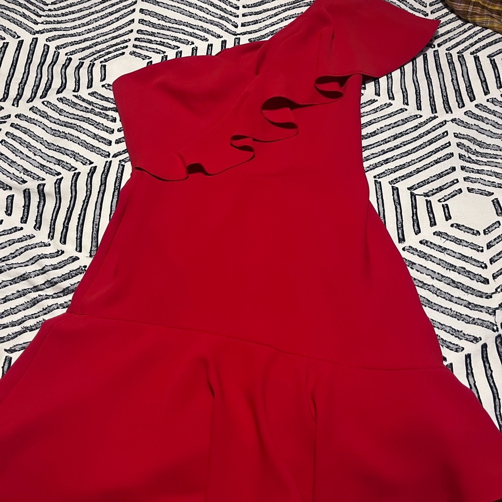 Amanda Uprichard McKinnon Red ruffled mini dress size small. Never worn!